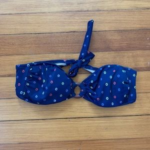 J Crew dotted strapless bikini